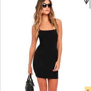 Black Bebe Spaghetti Strap Dress